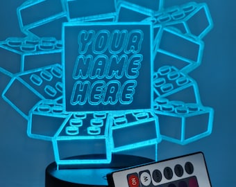 Bloques de construcción LED borde personalizado luz