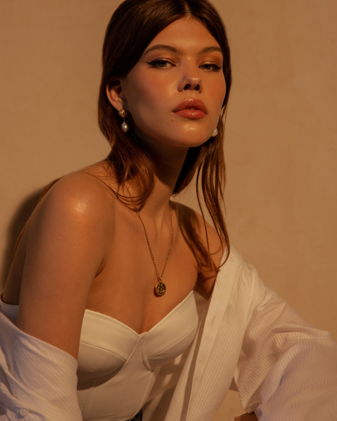 White Satin Corset, Ivory Corset, Wedding Corset, Push Up, Bridal