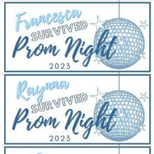 Prom Tags, Prom Gift, Prom Night Gift Tag, Survival Kit Tag