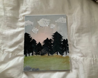 Foreshadowing Forest painting / 8”x10”