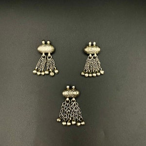 Beautiful 3 pieces of Ethnic Silver Pendants with Dangles