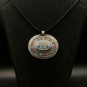 Beautiful multicolored silver pendent