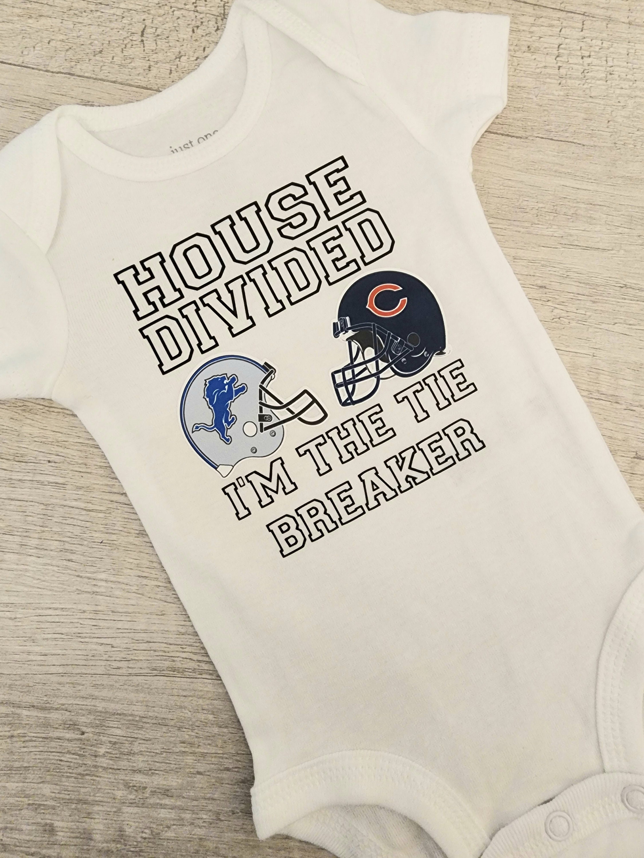 Football Baby Onesie, House Divided, Tie Breaker Shirt, Baby