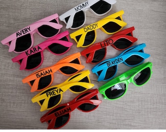 Kids Personalized Sunglasses| Party Favors| Unique Sunglasses| Custom Sunglasses for kids| Sunglasses with names