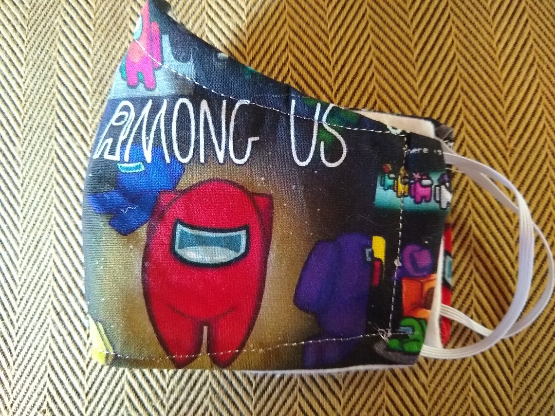 Among Us Crew Mate Mask with Comfort Lining | Etsy