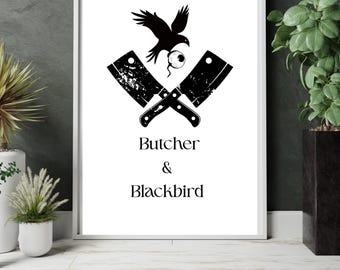 Impressão inspirada no livro Butcher & Blackbird (A1/A4)