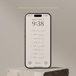 ニュートラルでミニマルな肯定的な携帯電話の壁紙