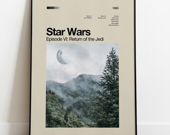 Star Wars VI / Poster minimalista / Poster di Star Wars / Poster del film / Il ritorno dello Jedi