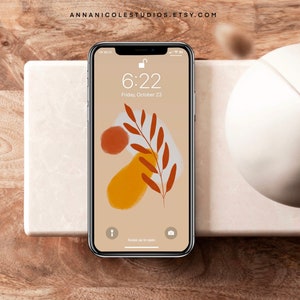 Fall Abstract Floral Phone Wallpaper