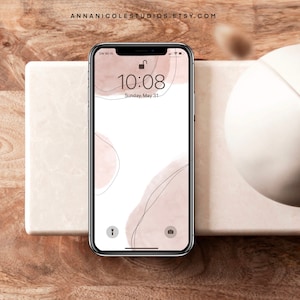 Blush Pink Abstract Phone Wallpaper