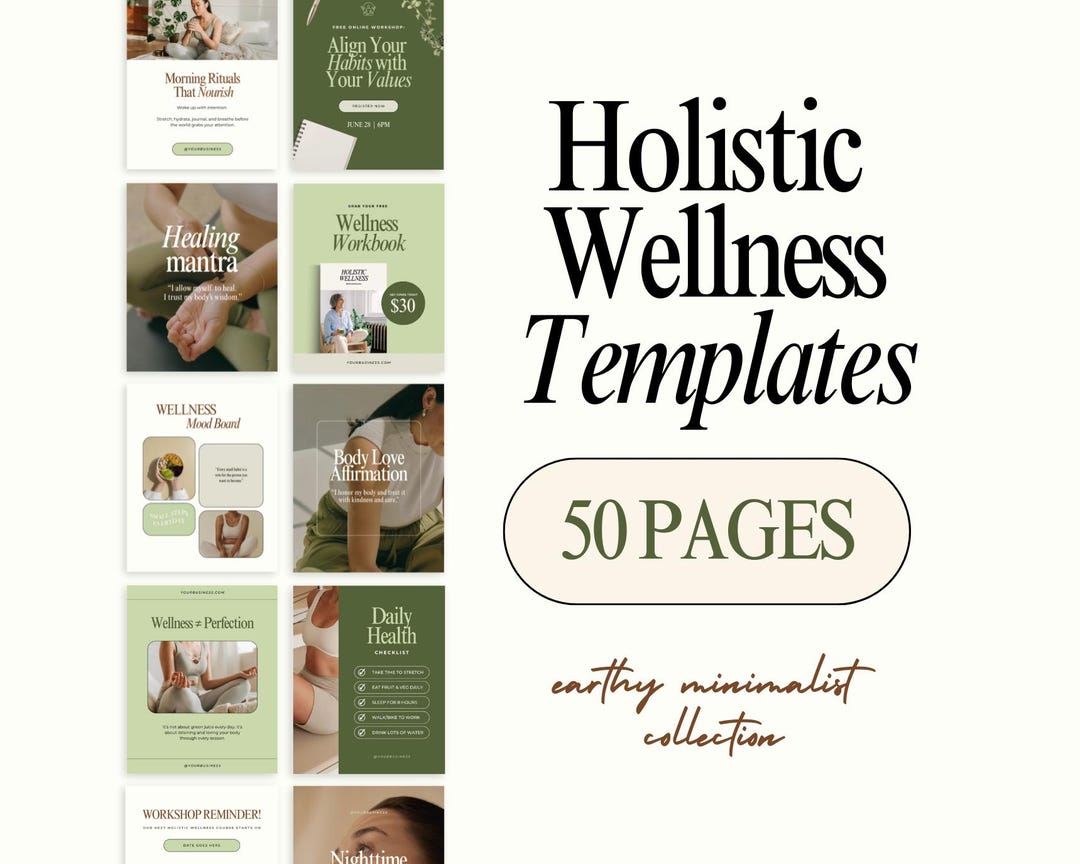 Wellness Coach Instagram Templates | Canva Content Kit for Health ...