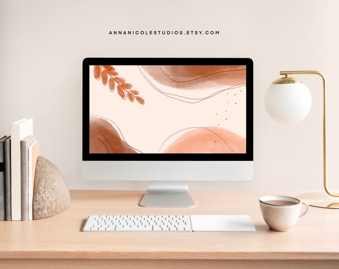 Pumpkin Orange Abstract Desktop Wallpaper | Fall Desktop Wallpaper