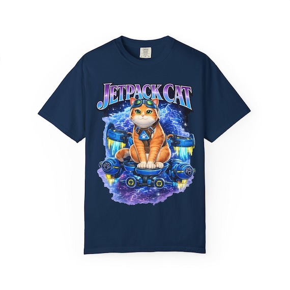 Jetpack Cat Shirt | Overwatch Shirt | Funny Cat Graphic Tee | Sci