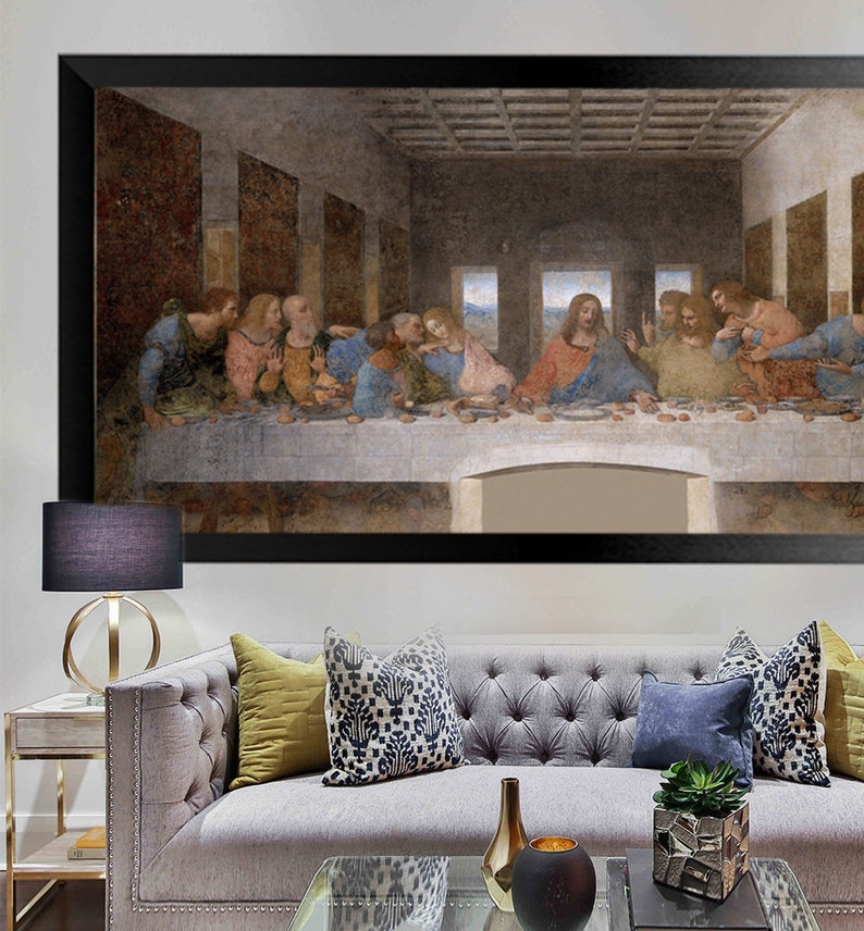 The Last Supper Frame 48 x 96 Oversized art prints Etsy