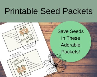 Birthday Gift Seed Packets Perfect Present for Gardener, Easy, Simple, and Unique