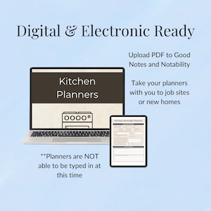Pianificatore per la progettazione e la ristrutturazione della cucina / Raccoglitore per i lavori di miglioramento della casa / Modello PDF e Canva immagine 3