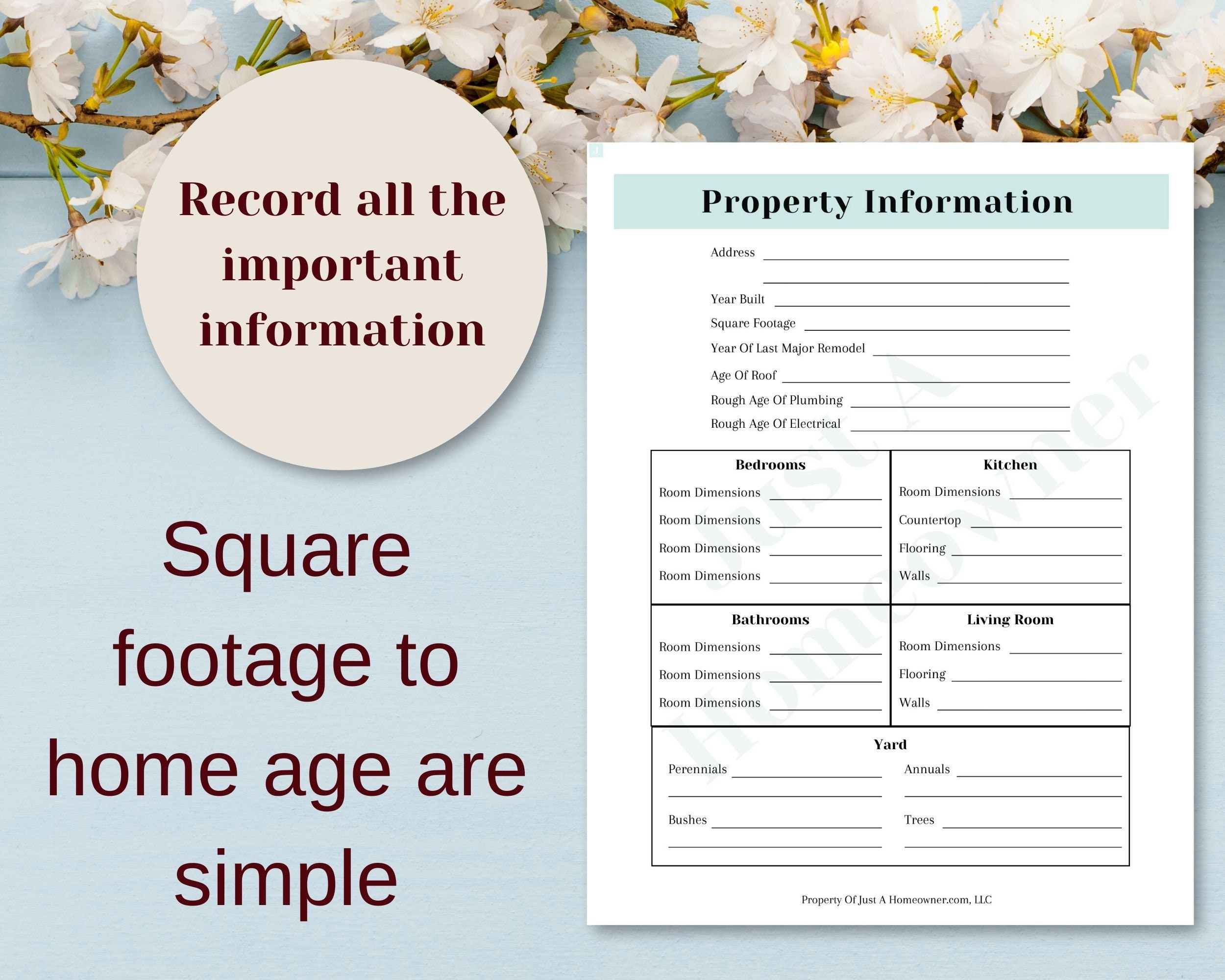 Property Information Sheet guide for homebuyers perfect for | Etsy