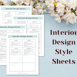 Interior Design Style Guide | 28 Unique Styles (Digital Download)