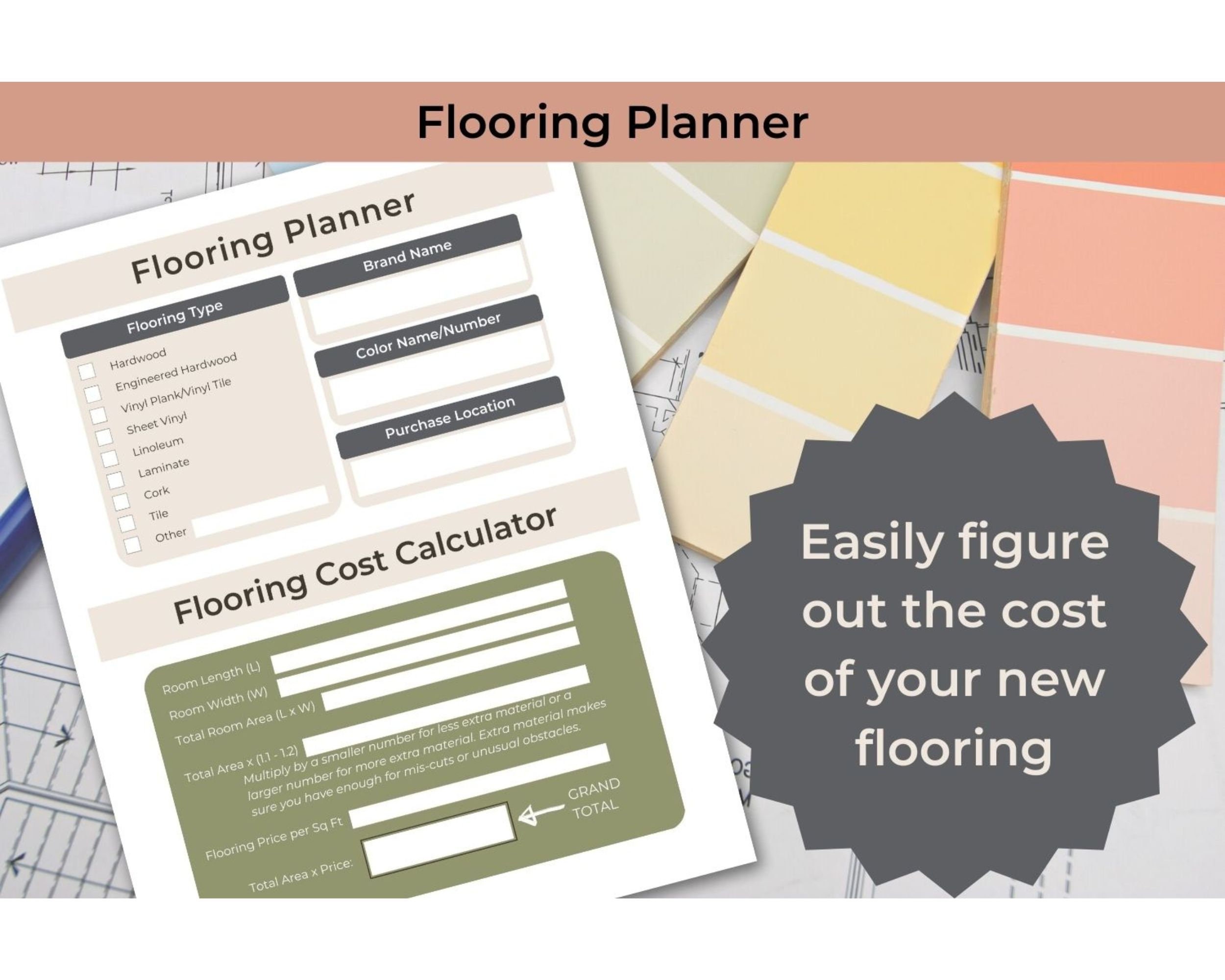 Flooring Planner, Interior Design Planner, Home Remodel and Renovation