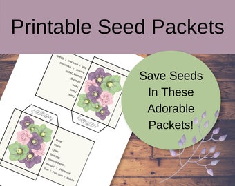 Paquetes de semillas florales, gran regalo para un amigo o jardinero, favores únicos