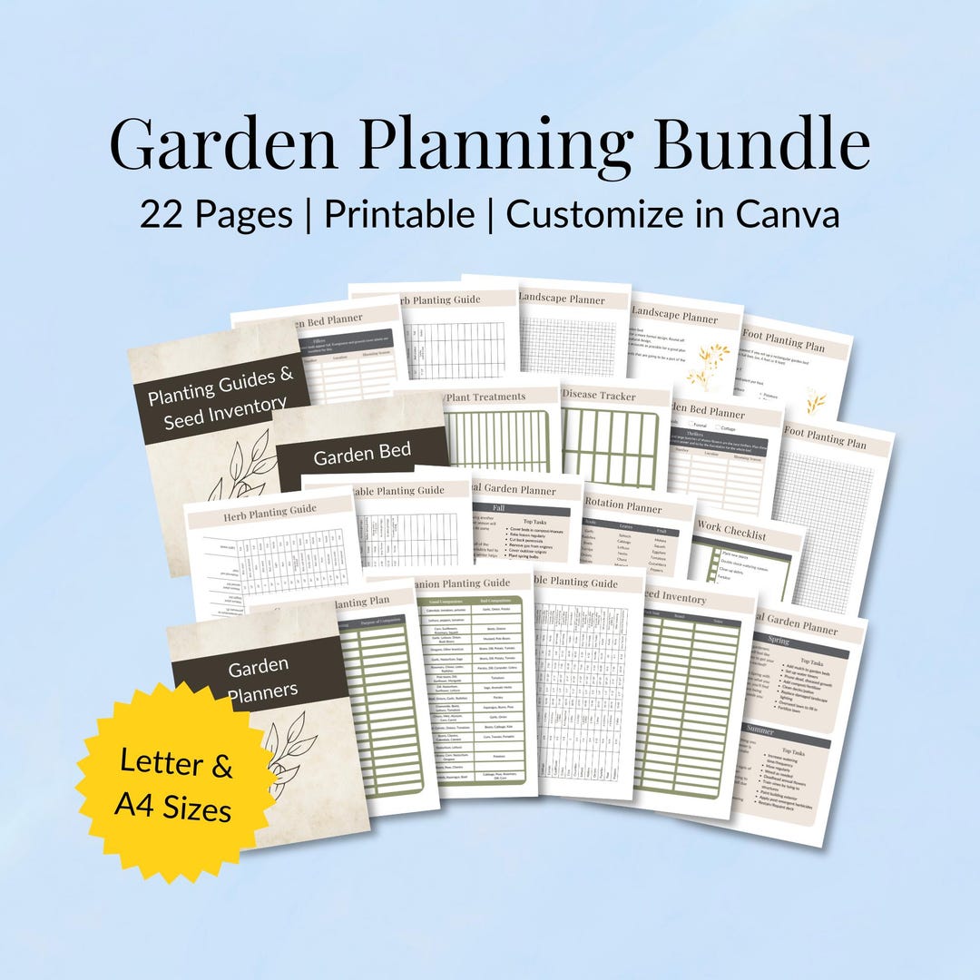 Garden Planner Bundle | Vegetable & Flower | Home Binder (printable PDF ...