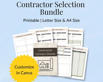 Contractor Selection Planning Bundle (Digital Download)