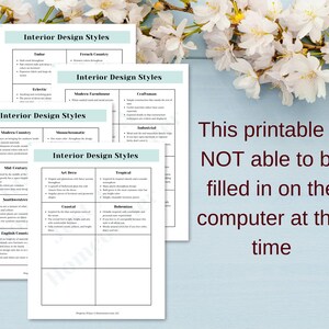 Interior Design Style Sheets, Perfect for All Home Improvement and Home ...