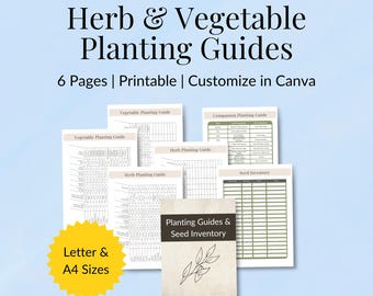 Herb & Vegetable Planting Guides (Digital Download)