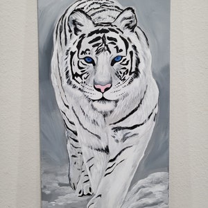 Best Deal for Zakqeik Black and White Painting, Vigilant Tiger