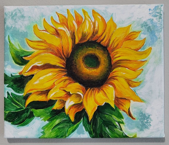 Sunflower Original Acrylic Hand Painting 12×10 Inches Canvas