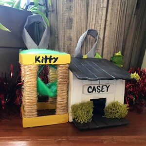 Personalized Hand Made Pet Ornament, Custom Dog Gift, Wood Ornament, Christmas Ornament for Pets, Animal Ornament