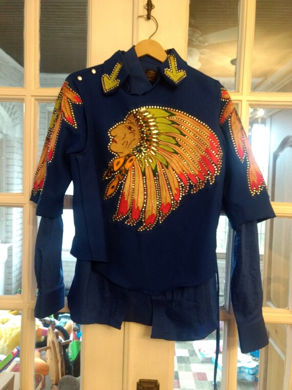Incredible rhinestone western suit for parades, co