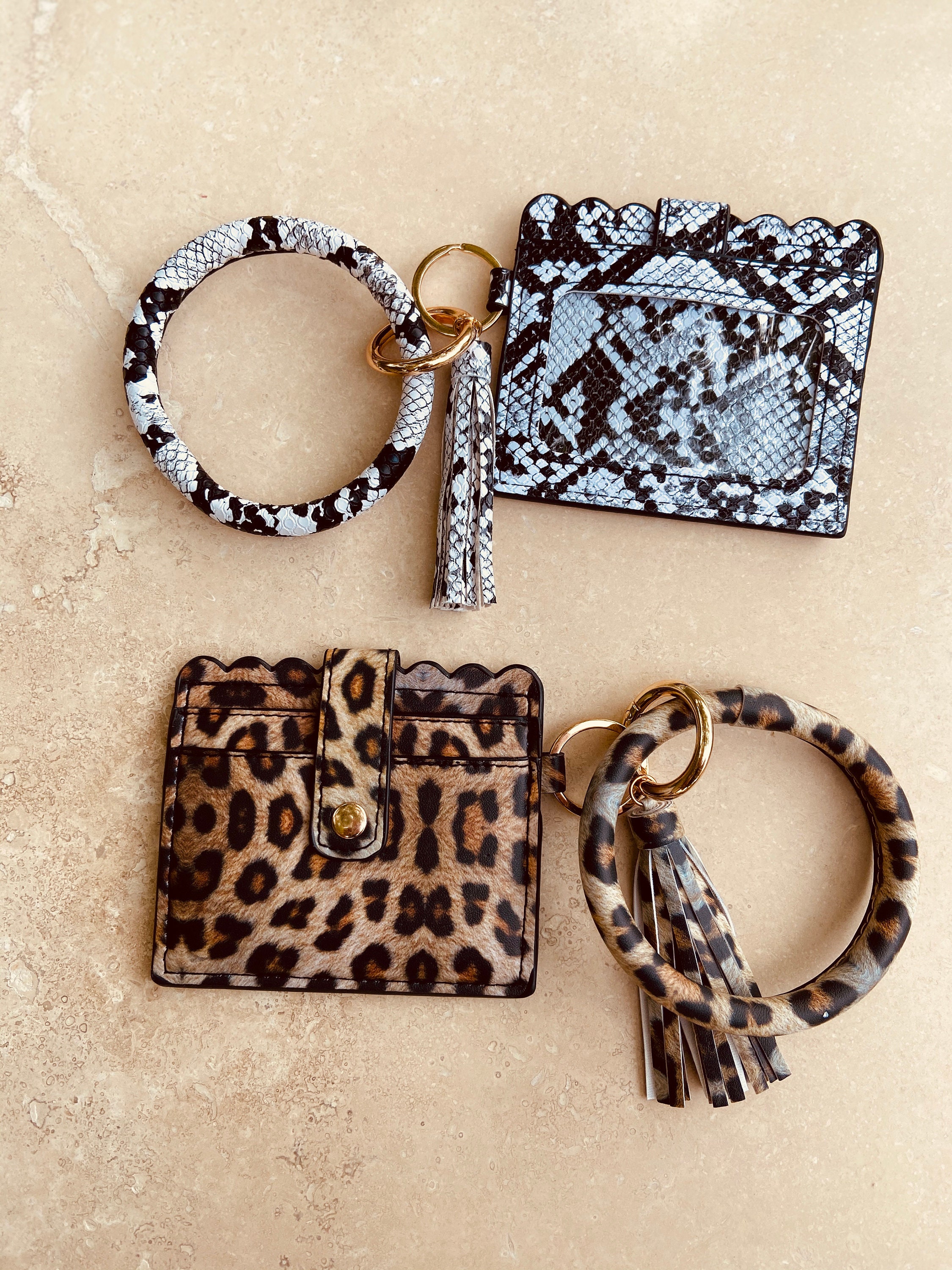 Keychain Wristlet Wallet Bangle Bracelet ID Card Holder Etsy
