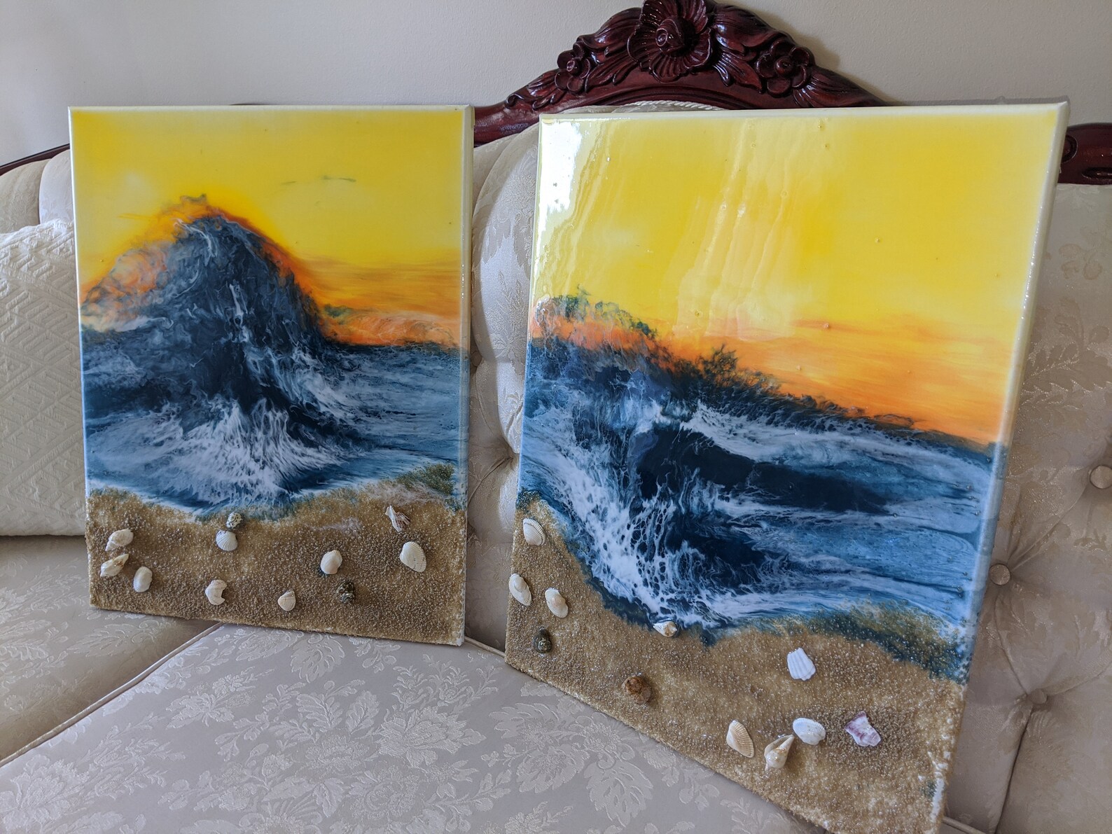 Epoxy Resin Sunset Wall Art Etsy UK