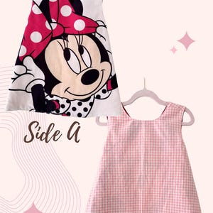 Minnie Maus | Maßanfertigung | Crisscross Back reversibel Shirt/Kleid