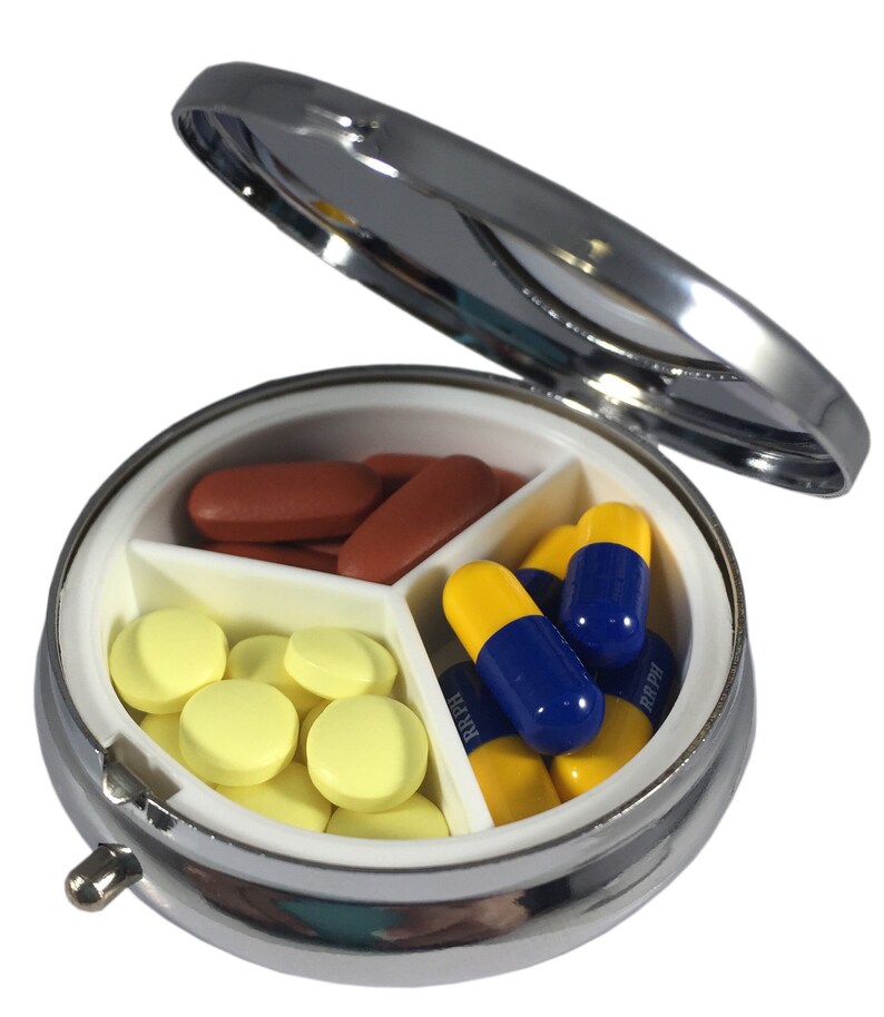 Leopard Three Section, Pocket, Purse, Travel Size Pill Box Case Etsy