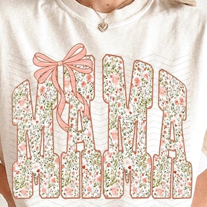 Mama Mini Bundle PNG, Mothers Day Digital Download, Preppy Aunt Shirt, Sublimation DTF, Neutral Fall Pattern, Trendy Boho Nana Mimi image 1