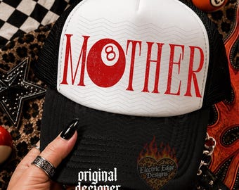 Mother Edgy Bundle PNG, Distressed Digital Download, Sublimation and DTF, Trendy Grunge Mama Design, Trucker Hat 8 Ball, Tattoo Western