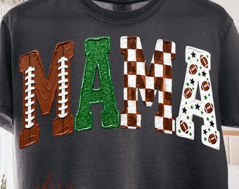 Football Mama PNG, Preppy Game Day Digital Download, Team Mom Shirt, Sublimation and Digital Download, Trendy Sports Season