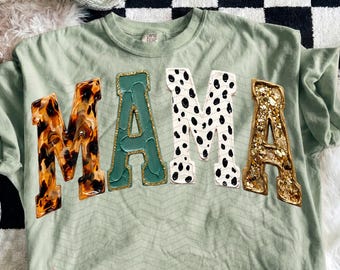 Trendy Mama PNG, Mothers Day Digital Download, Neutral Western Shirt, Painted Sublimation and DTF,  Tortoise Shell Edgy Mom Design, Trendy