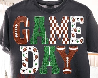 Game Day Football PNG, Preppy Sports Digital Download, Team Mom Shirt, Sublimation and Digital Download, Trendy School Mascot, Cheer Season