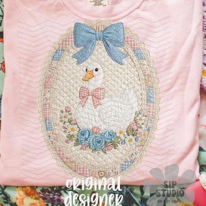Quilted Patchwork Goose PNG | Grandma Core Digital Download | Sublimation and DTF | Aesthetic Cottagecore | Trendy | Duck Shirt | Spring