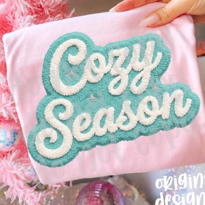 Mysig säsong PNG, digital nedladdning av vinter. Sublimering och DTF för jul, konstgjord skjorta, trendig boutiquedesign