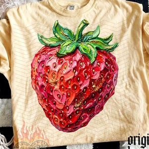 Strawberry shirt. Comfort Colors mockup.