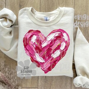 Hand-Painted Heart Valentine's Day png Design | Digital Download | PNG File | Sublimation DTF Design | Love Holiday PNG | Coquette Trendy image 5