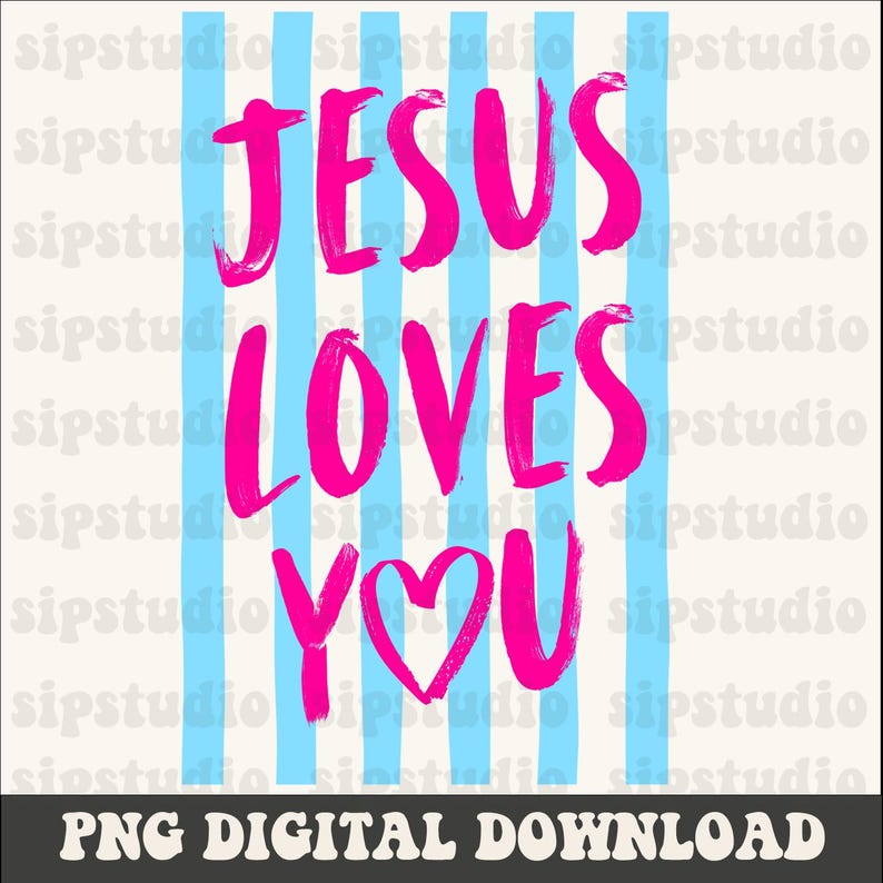 Jesus älskar dig PNG, retro kristen skjortdesign, sublimering och DTF, trendig kyrklig t-shirt, nedladdning av religiös tro, korsets nåd bild 2