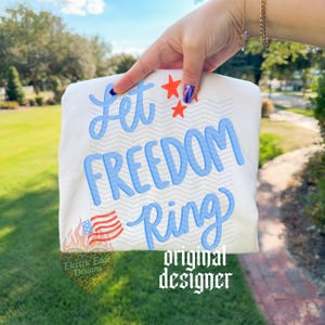 Låt friheten ringa patriotisk PNG | Retro digital nedladdning | Sublimering DTF | 4 juli-skjorta | Trendig amerikansk design | Sommar bild 4