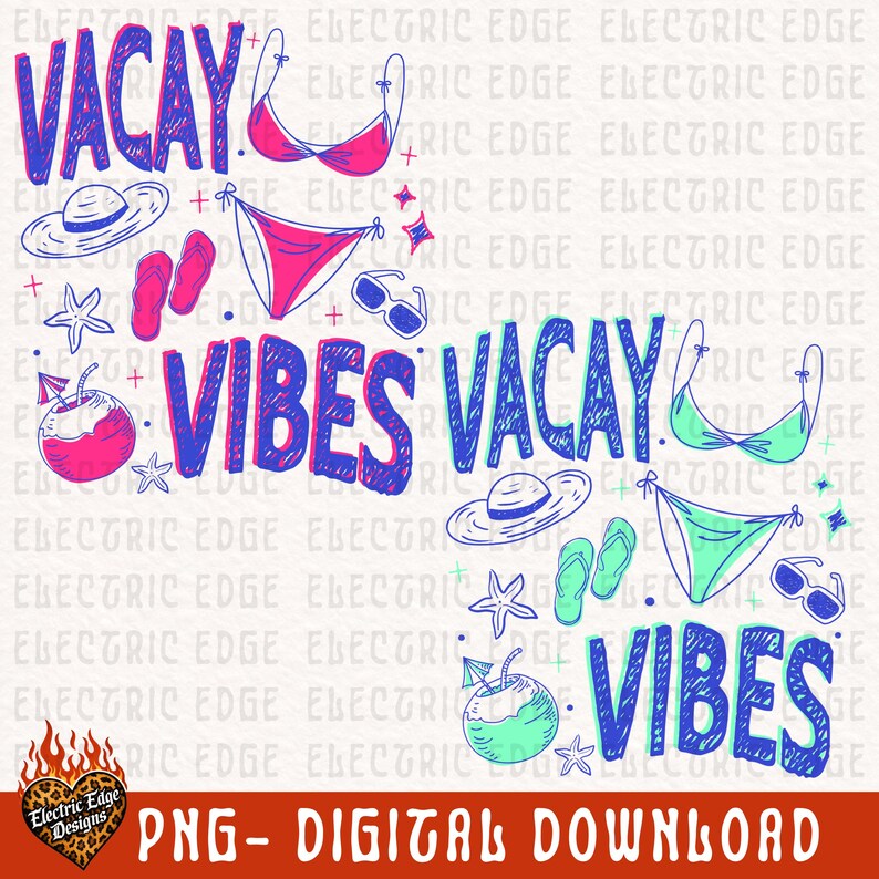 PNG com vibe de férias | Download digital de verão | Camiseta de praia moderna | Sublimação DTF | Design tropical | Camiseta para cruzeiro | Estilo praiano imagem 2