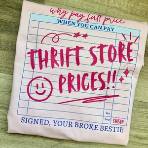 Thrifting png Design | Thrift Store Lover Digital Download | PNG File | Sublimation and DTF Design | Vintage Shopping | Aesthetic image 2