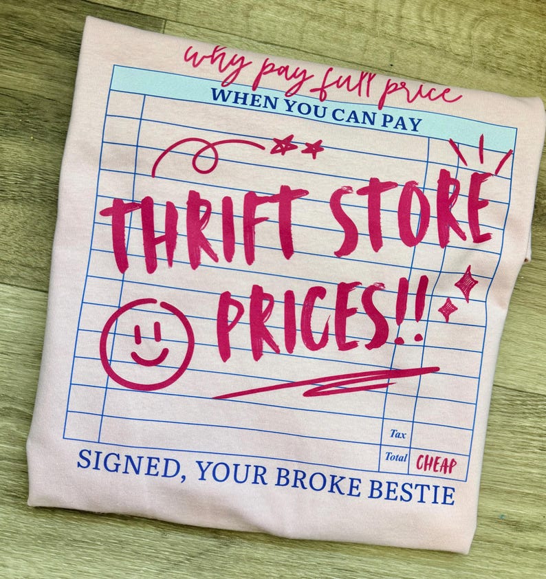 Thrifting png Design | Thrift Store Lover Digital Download | PNG File | Sublimation and DTF Design | Vintage Shopping | Aesthetic image 2